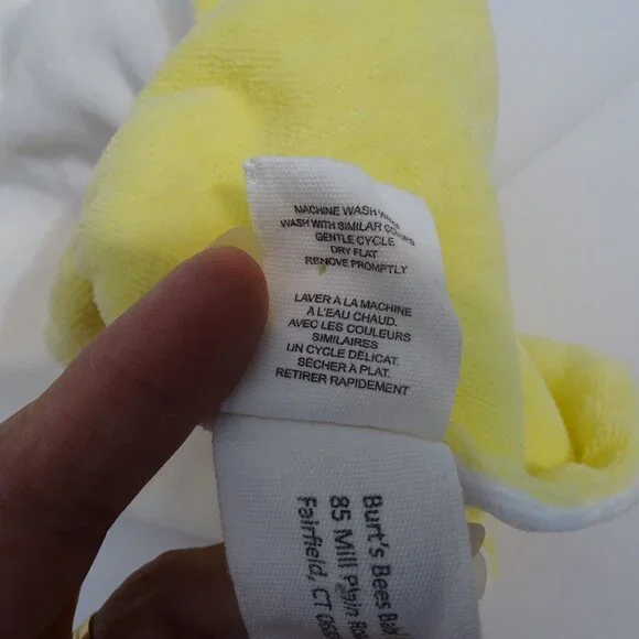 Burts Bees Baby Bee Plush Lovey Yellow Organic Cotton Infant Security Blanket - Picture 5 of 9